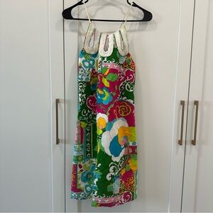 Colorful Floral Halter Dress